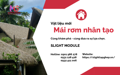 Mái rơm nhân tạo - giải pháp lắp ghép thông minh