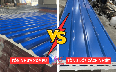 Nên dùng Tôn nhựa xốp PU hay Tôn 3 lớp cách nhiệt?