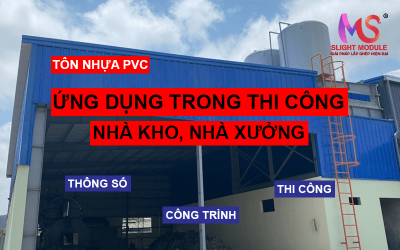 Ứng dụng Tôn Nhựa PVC trong xây nhà xưởng, nhà kho.