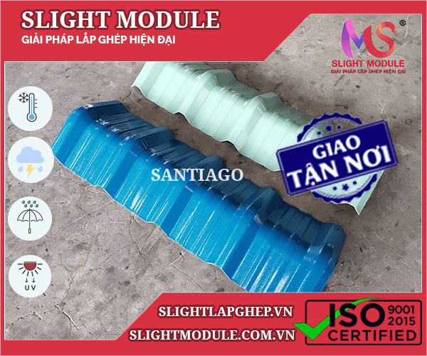 Úp Nóc Tôn  Nhựa PVC/ASA 5 Sóng Santiago