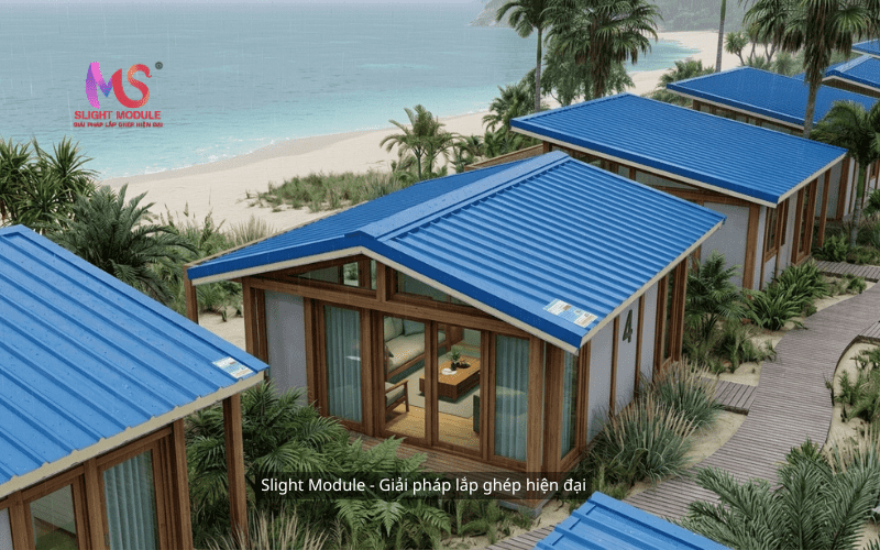 Bungalow lợp tôn nhựa PU