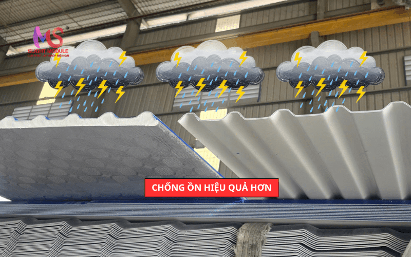 Khả năng cách âm vượt trội của Tôn xốp PU