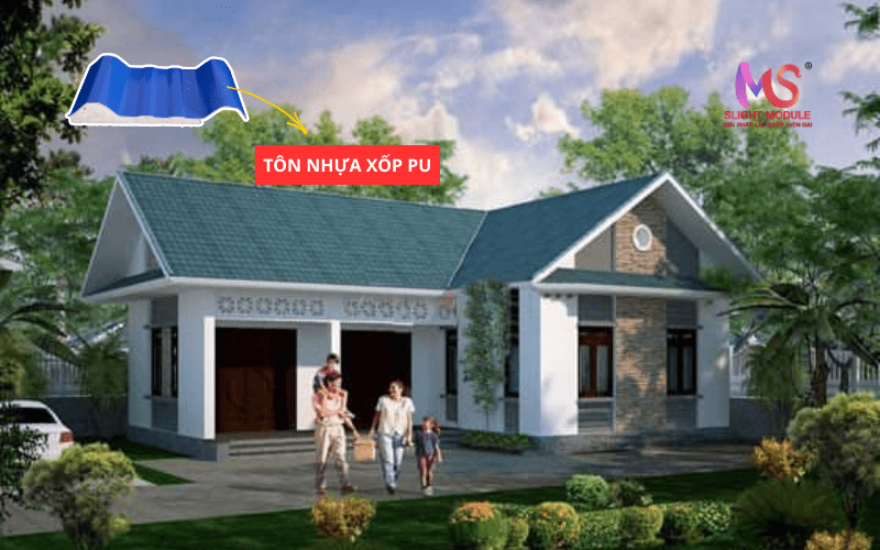 mẫu tôn nhựa xốp cách nhiệt cho nhà cấp 4