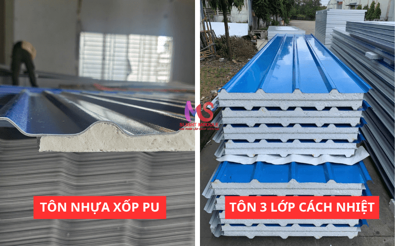 So sánh Tôn nhựa xốp PU với Tôn 3 lớp cách nhiệt