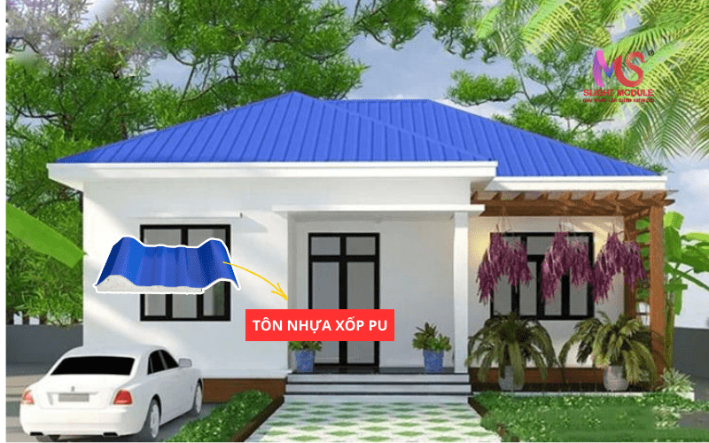mẫu tôn nhựa xốp pu cho nhà cấp 4
