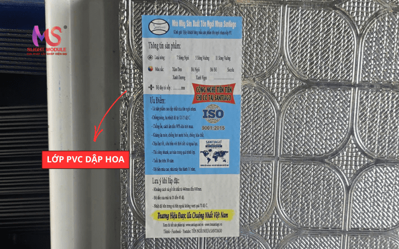 Tôn xốp cách nhiệt Santiago